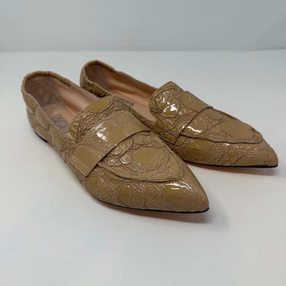 AGL Moccasins Women's 10.5 (40.5) Beige Softy Moc Calfskin Leather Flats NWOT - Picture 14 of 14